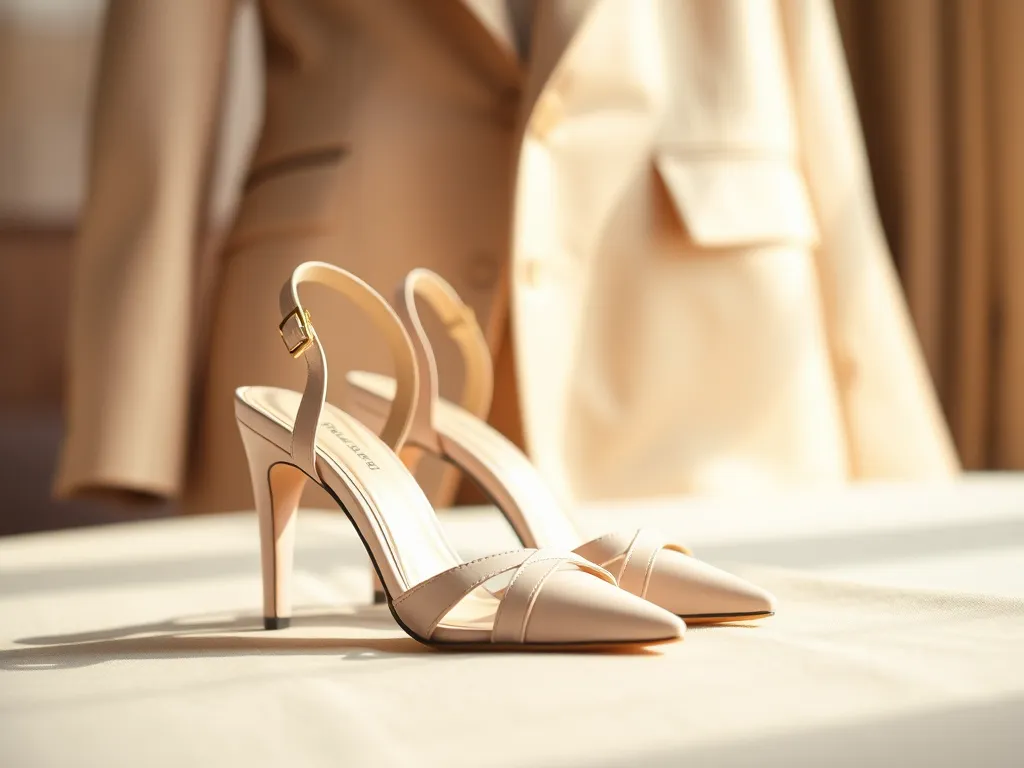 Jakie buty do beżowego garnituru damskiego?
