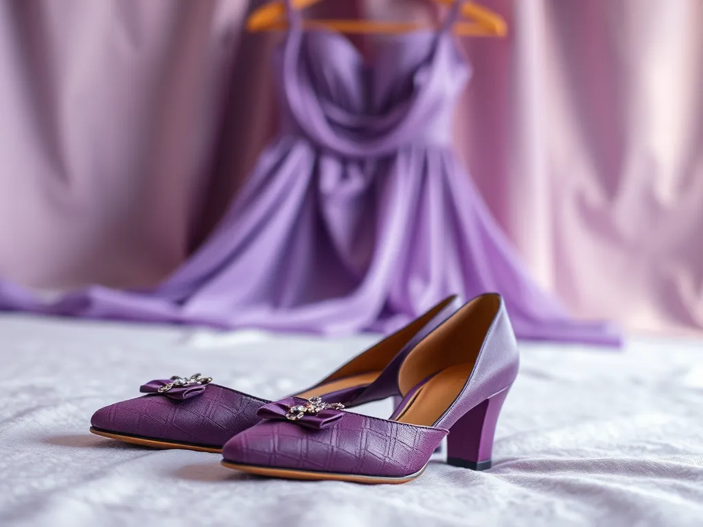 Jakie buty do fioletowej sukienki?
