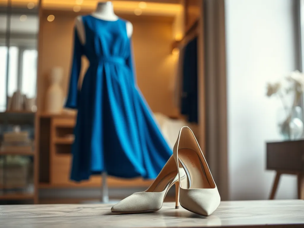 Jakie buty do chabrowej sukienki?