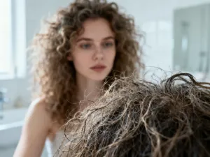Elegancka kobieta po 60. roku życia z nowoczesną fryzurą typu bob w profesjonalnym salonie fryzjerskim.